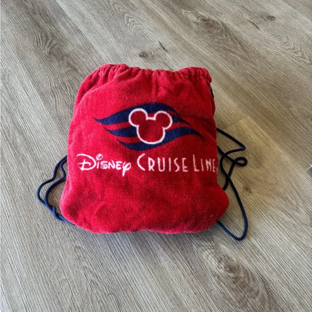 Disney Beach Towel - Disney Cruise Line Logo - Towel And Drawstring Bag